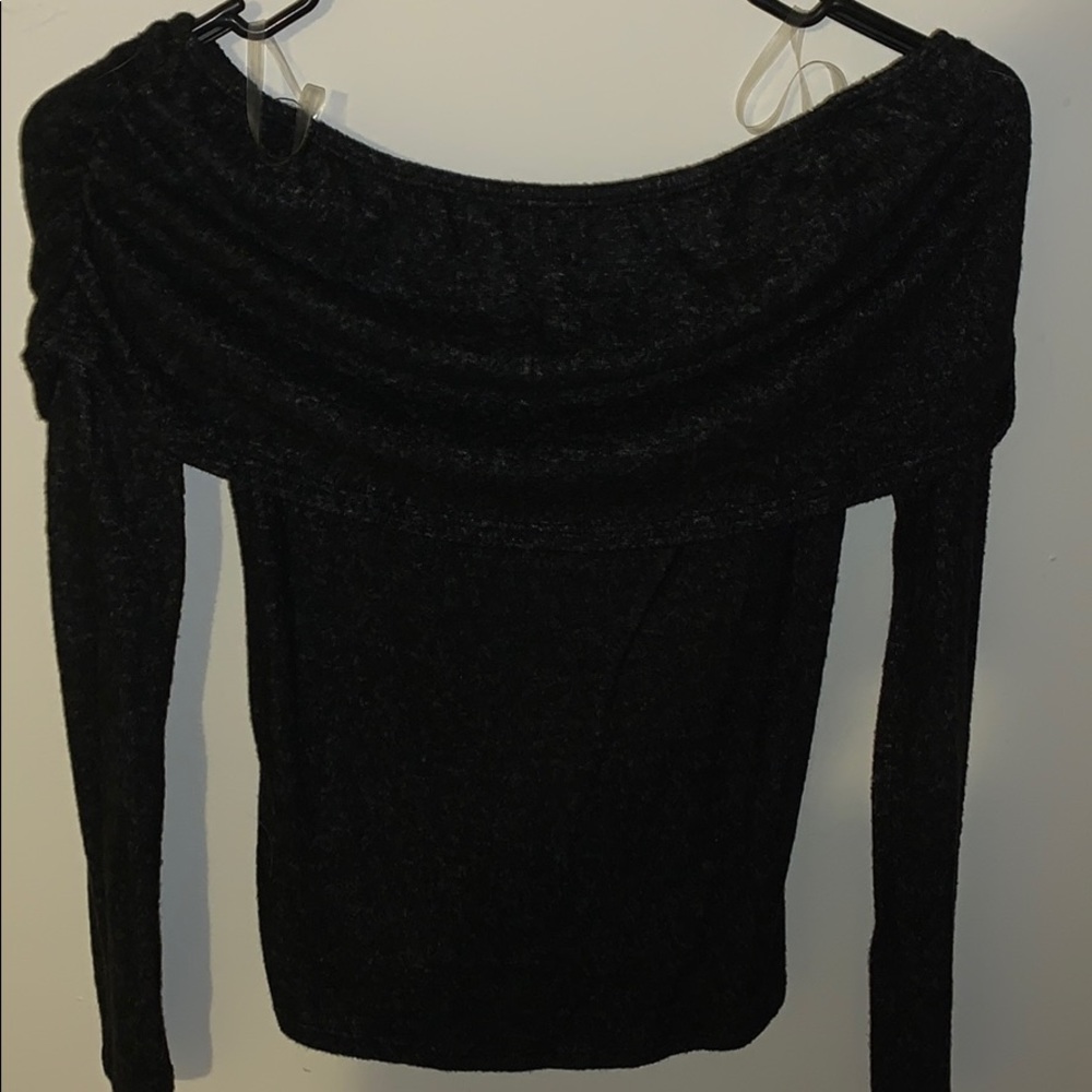 Off the shoulder black top